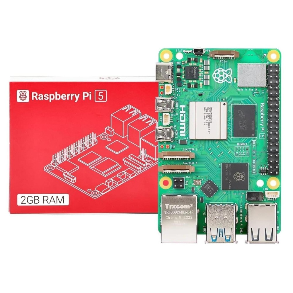 Raspberry Pi 5 (2GB) RAM Broadcom BCM2712 Arm Cortex-A76 2.4GHz Single Board