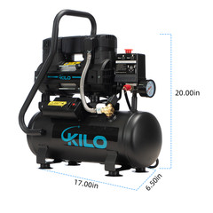 2 Gallon 1.0HP Oil-Free Air Compressor, 100PSI 65dB Quiet for Tire Inflation