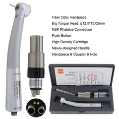 BEING Dental High Speed Handpiece Fiber Optic KaVo NSK Coupler 4 Hole 6 Pin LED