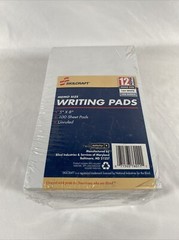 Lot of 12 Skilcraft Legal Size Writing Pads 5″x8″ 100 Sheet Pads Legal Unruled