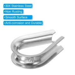 12mm 1/2″ Wire Rope Thimble 2Pcs Cable Thimbles 304 Stainless Steel for Boat
