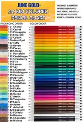 June Gold 36 Colored 2.0 mm 1 Count (Pack of 74), 36 Unique Colors + Refills