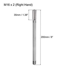 Metric Thread Tap M16 x 2 H2 200mm Long Straight Flute Tapping Tool