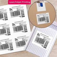 1000 Sheets Blank Address Shipping Labels Self Adhesive 6 up/sheet 3 1/3″ x 4″