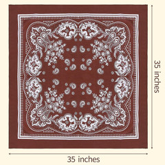 100% Cotton 35″ X 35″ Large Head Scarf for Women‘S Hair, 3 Pcs Versatile Square