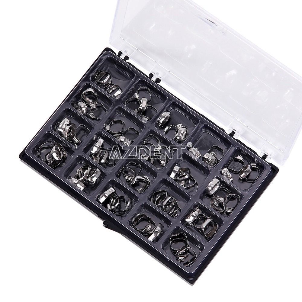 AZDENT Dental Orthodontic Bands with Buccal Tube 1st Molar Roth 022″ 16#-35#