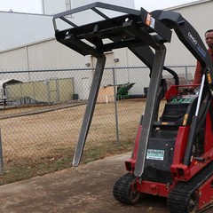 Titan Attachments Mini Skid Steer Pallet Fork Frame, Rated 4000 LB, Quick Tach