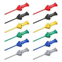 SMD IC Test Hook Clip 12PCS 6 Colors for Logic Analyzer, Electronic Testing