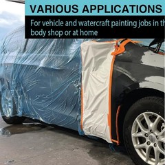 MAXIFILM 16ft x 350ft Roll of Blue Overspray Paintable Masking Plastic Sheeti…