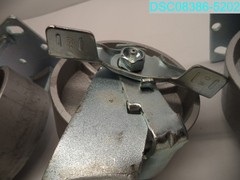 QTY=4: Steel Wheel Caster 2 Locking 6-3/8″ H X 5″ OD X 2″ W Plate 4″W X 4-1/2″ L