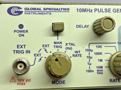 Used Global Specialties Pulse Generator 4010- powers on but untested