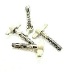 1/4″-20 Thumb Screw Bolts with Gray Butterfly Tee Wing Clamping Knob (12 Pack)