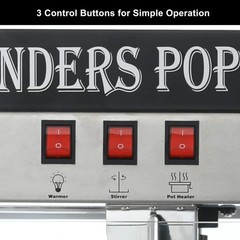 ROVSUN Vintage Style Popcorn Machine Maker Popper with Cart and 8-Ounce Kettle