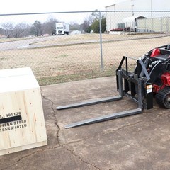 Titan Attachments Mini Skid Steer Pallet Fork Frame, Rated 4000 LB, Quick Tach