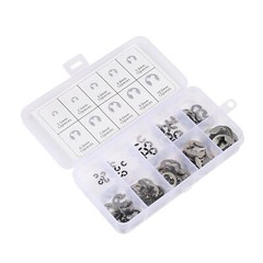 E Clips C Circlip Stainless Steel Kit Retaining Ring Assorted 1.5 to 10mm 120Pcs