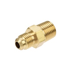 3pcs Brass Pipe fitting 1/4 SAE Flare to 1/4NPT Male Thread Hose Connector