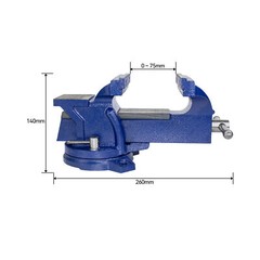 HFS(R) 4″ Heavy Duty Bench Vise – 360 Swivel Base With Lock