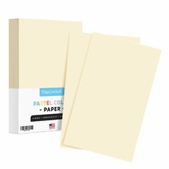 8.5 x 14 Cream Pastel Color Paper, Legal Size, 20lb Bond (75gsm), 100 Sheets