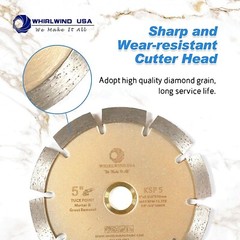 5” x .250” Tuck Point Diamond Saw Blade for Mortar Joints Removal