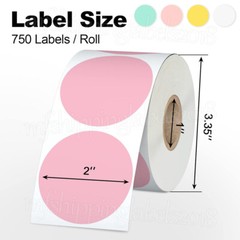 2″ Round Direct Thermal Labels Self-Adhesive Sticker Zebra, Rollo & Munbyn Compt