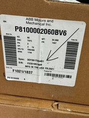 ABB-BALDOR 35Y361T034G1 2HP, 1740RPM, 3PH, 60HZ, 145T, 3534M, TEFC, *230/460 V