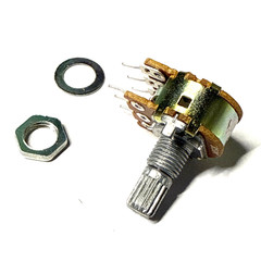 Potentiometer 50 + 50 kOhm linear 0.5W Pot 5% shaft OD 6mm OD 0.25 inch WL