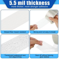 30 Rolls Strapping Tape 2 Inch X 60 Yards 5.5 Mil Fiberglass Filament Tape