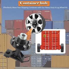 8x 5.5 Lug Superior Shipping Container Wheels; Spindle Kit，Container Moving Kit