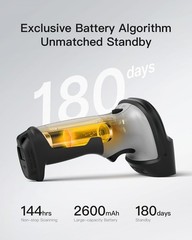 Bluetooth Barcode Scanner, 1 Charge 180 Days Standby, 115FT Range, Automatic …