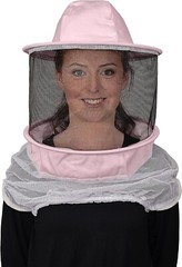 Humble Bee 210 Polycotton Beekeeping Veil with Round Hat, Pink