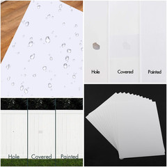12PCS 6X8Inch Vinyl Siding Repair Kit Self Adhesive White PVC Vinyl Repair