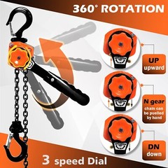 Mini Lever Chain Hoist 1/2 Ton 1100 Lbs Lever Hoist 5 Ft Ratchet Chain Puller Ho