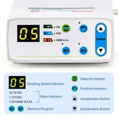 AZDENT Dental Brushless Electric LED Micro Motor Internal Spray E-type 3.4Ncm US