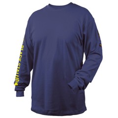 Revco Black Stallion Navy 7 oz. FR Cotton Knit Long-Sleeve T-Shirt Size Large