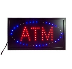 LED ATM Sign Flashing ATM Sign Animated ATM Light Box Window Sign ATM Machine