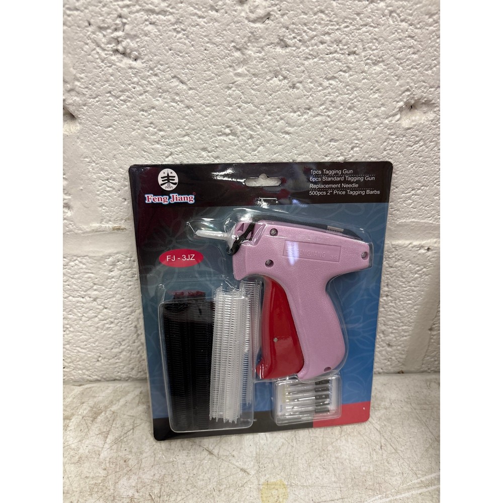 Feng Jiang Retail Tagging Gun W/ Tags and Replacement Needles, 500 pcs – Pink