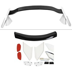 Painted White Black Type R Style Spoiler Wing 3.5Kg Mc-Cp-Wy 0099