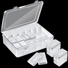 Batiyeer 100 Pcs 1 oz Silver Bar Case Holder 2.16 x 1.37 x 2.4 inches,