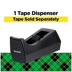 Scotch Desktop Tape Dispenser, Black, 2.7 in. x 2.7 in. x 6.4 in., 1 Tape Dispen