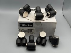 Lot of (7) Parker Legris 791RA0 Push-to-Connect Male Banjo Y Fittings 8mm x 3/8″