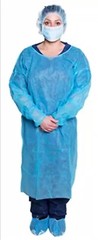 Dukal (DUK 301BL) Disposable Isolation Gown, Blue – 10 Count
