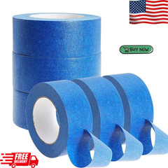 3 Rolls Blue Painter’s Tape 2 Inch x 60 Yards 5.5 Mil Masking Tape Clean Removal