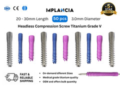 3.0mm Titanium Headless Threaded Fastener Precision Alloy Multiple Length 50 pcs