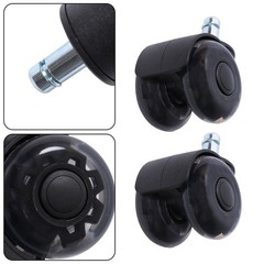 5 Pack 2 Inch Universal Heavy Duty Office Chair Caster Wheels 360 Degree