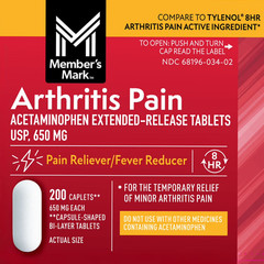 Member’s Mark 650 mg Arthritis Pain Tablets (200 ct., 2 pk.) Exp 06/2028
