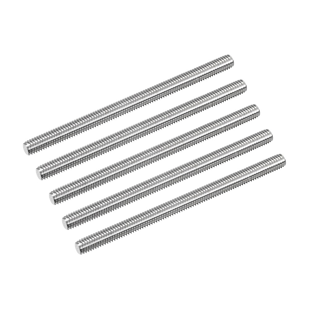 Fully Threaded Rod M6x90mm 1mm Pitch 304 Stainless Steel Right Hand 5Pcs