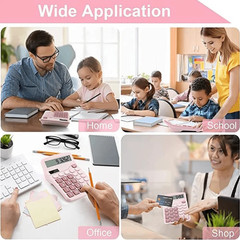 1 pc Solar Scientific Calculator Large Display Cute Office Desktop Calculator