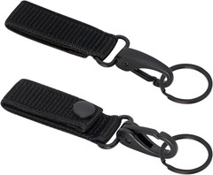 Heavy Duty Belt Keeper Clip Key Holder with Nylon MOLLE Strap & Metal Snap & Key
