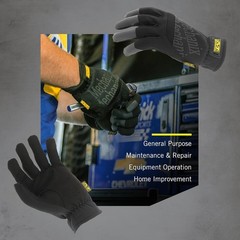 FastFit Work Gloves – Anti-Slip & Abrasion Resistant Heavy Duty Gloves – Touc…