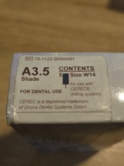 CEREC – Obsidian Cad Cam Blocks – A3.5 – W14 – 5 Blocks
